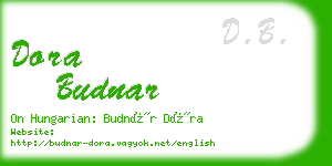 dora budnar business card